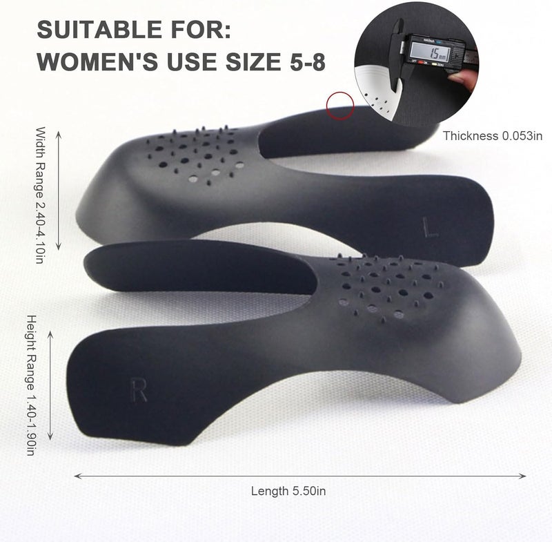 apvok Thinner Crease Protectors for Shoe Sneakers Shoe Crease Preventer for Af1s,Dunk,Anti,Jordan 1,Nike Dunk Lowsneaker,Toe Crease Guards No Crease Shoe Inserts (Medium -Size 5-8.5) - Image 3
